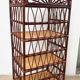Vintage bamboo and rattan shelf