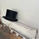 Vintage aluminum wall coat rack