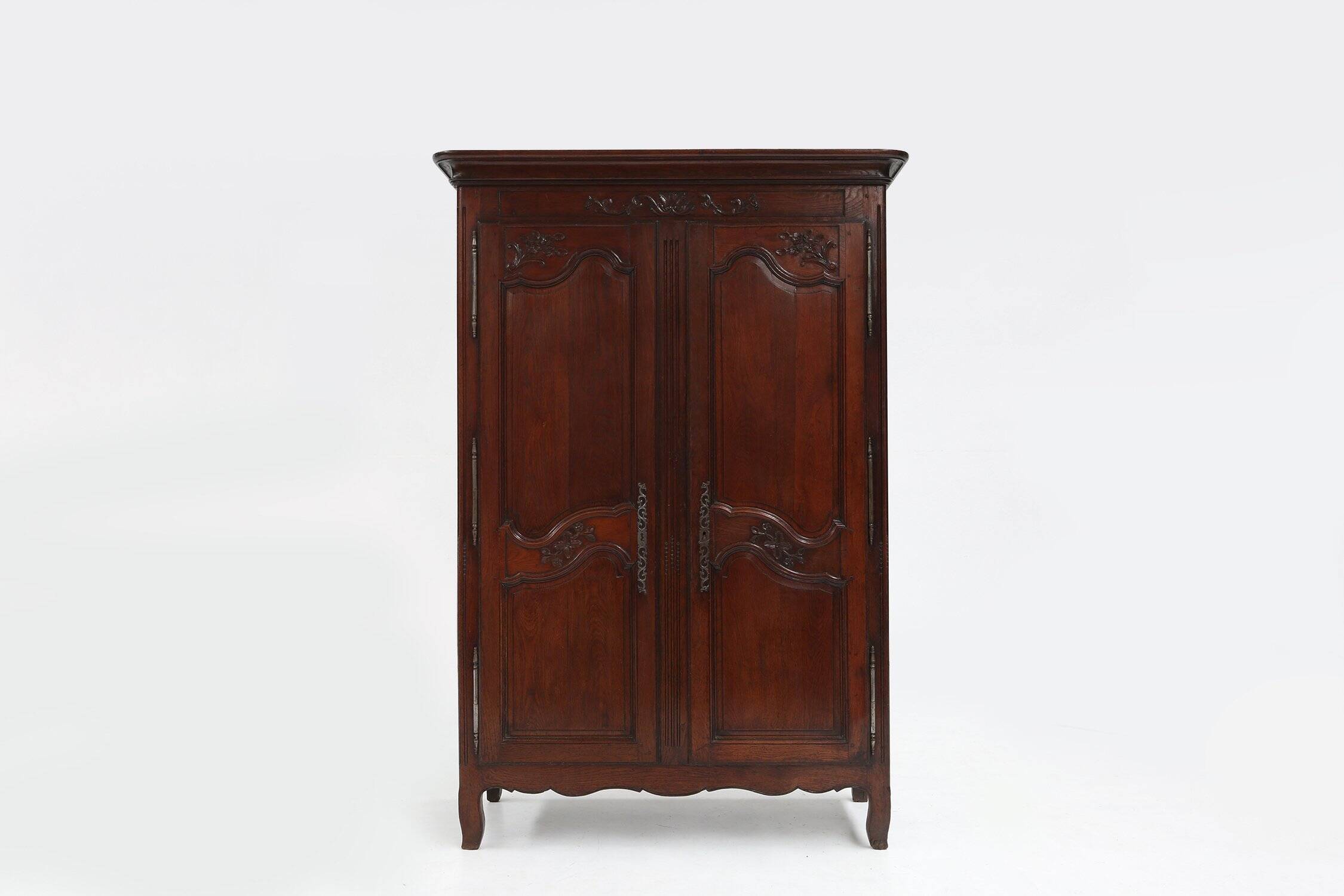 Large Louis XVI French Carved Bridal Wardrobe, ca. 1850