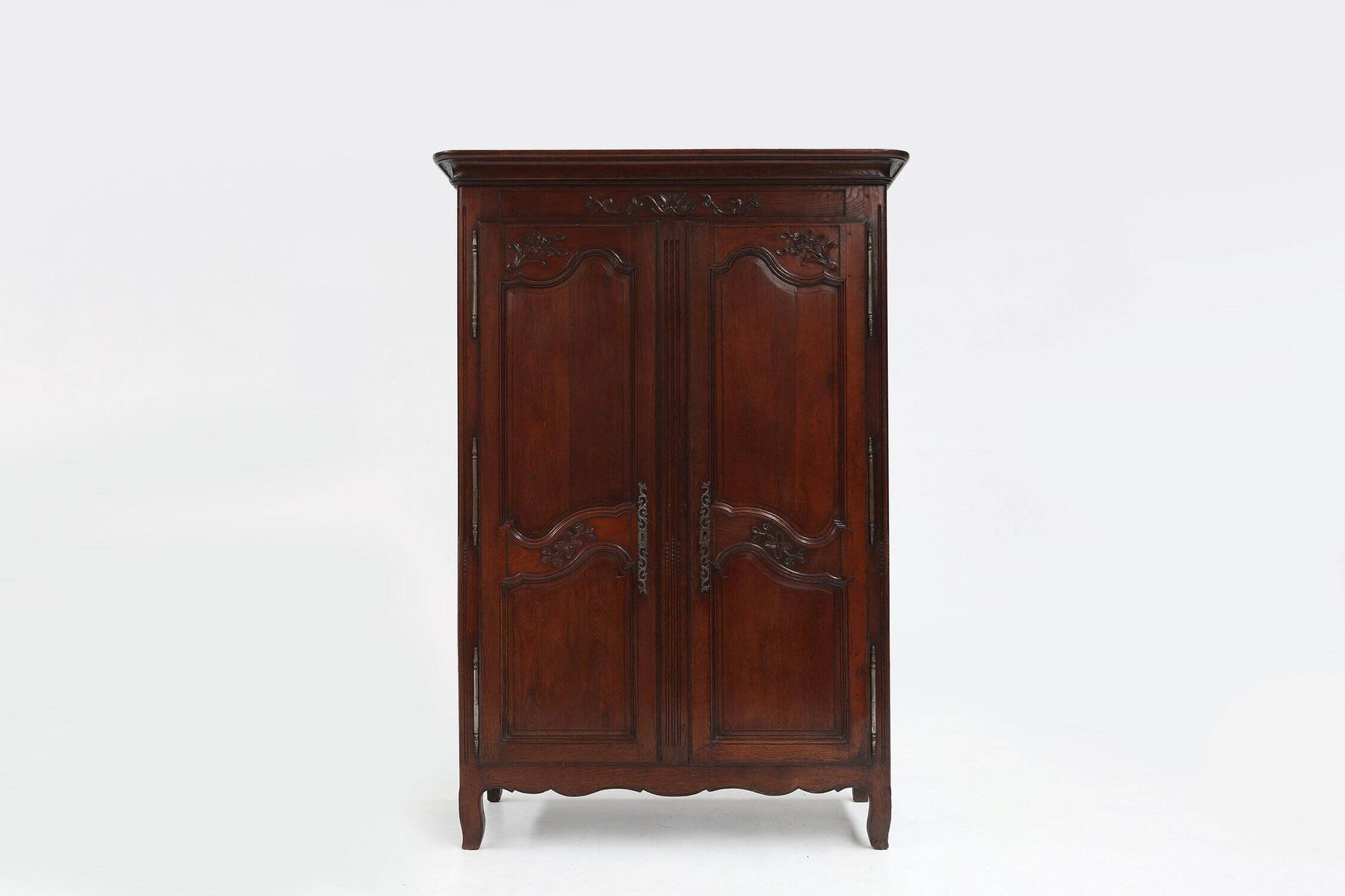 Large Louis XVI French Carved Bridal Wardrobe, ca. 1850