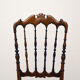 Chiavarina chairs in cherry wood with straw seat, early 20th century, Set of Four