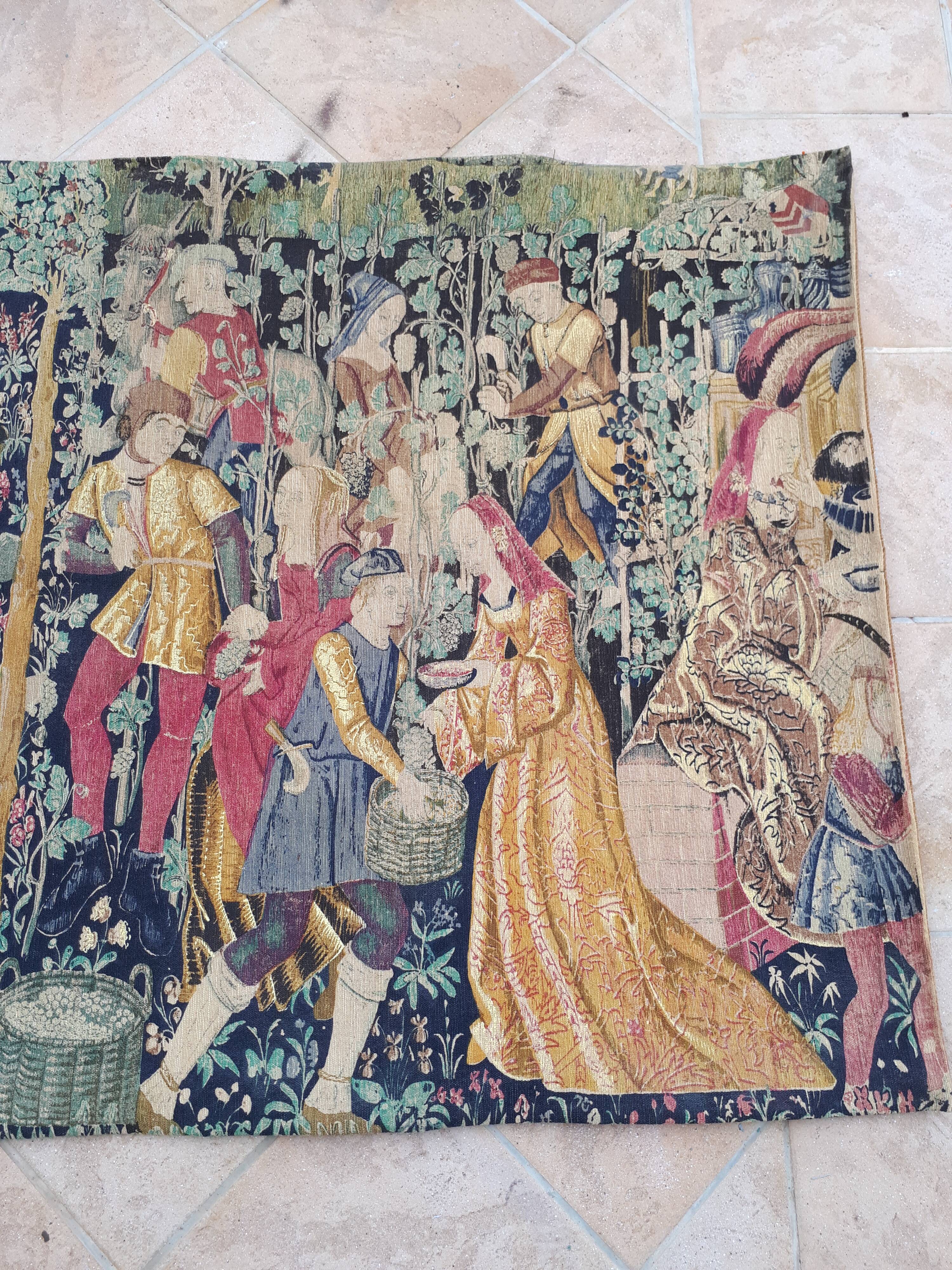 Wall tapestry hanging Les Vendanges Editions ARTIS FLORA numbered