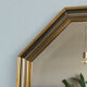 Vintage facet-cut mirror in gold and silver 1970s