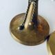 Pair of brass cord candle holders