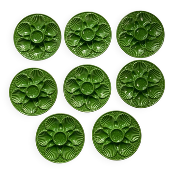 Oyster plates in slipware