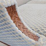 1970s, Danish 3 seater sofa, original good condition, velour, oak wood.