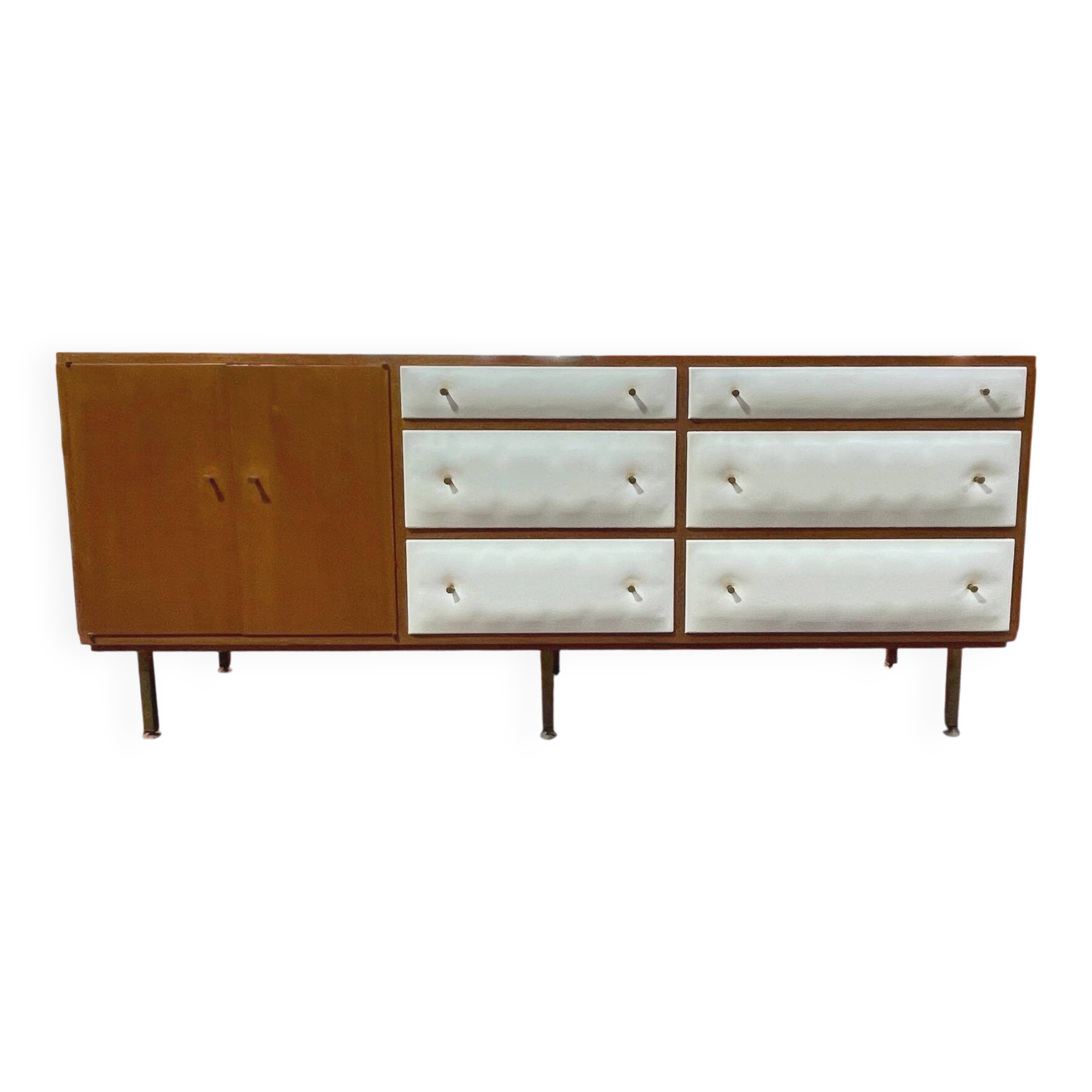 Vintage teak enfilade by Roger Landault for Regy, 1960s.