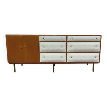 Vintage teak enfilade by Roger Landault for Regy, 1960s.