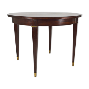 Table ronde Art Déco en acajou