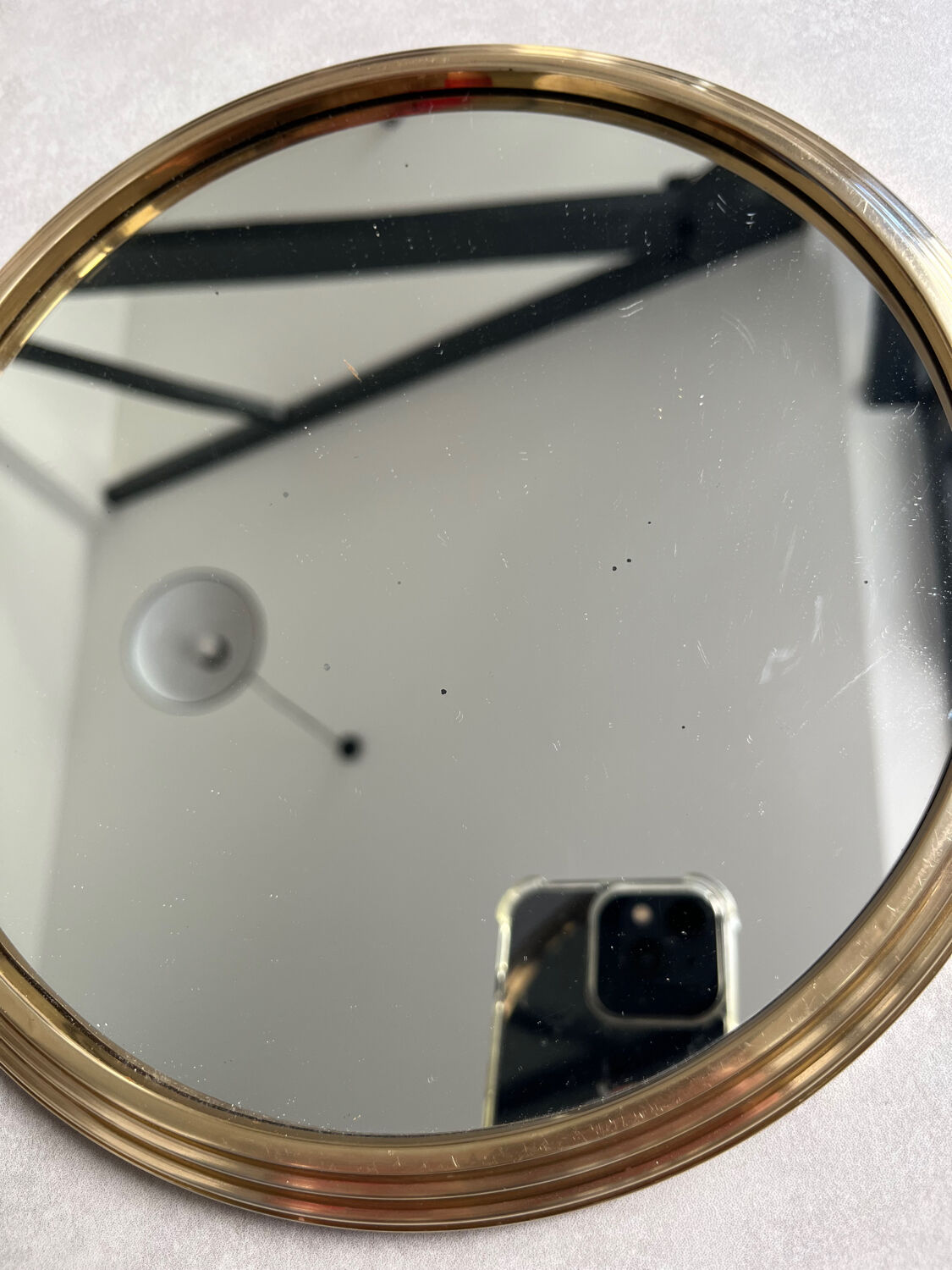 Golden Art Deco mirror plateau