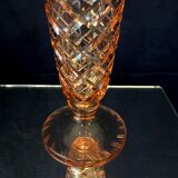 Vase cornet de couleur saumon années 1930 1940