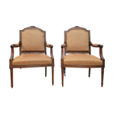 Paire de fauteuils style Louis XVI