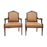 Pair of Louis XVI style armchairs