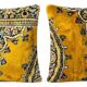 Set of 2 vintage velvet cushion covers 48x51 cm