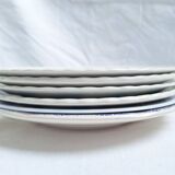 Assiettes plates bleu vintage