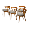 Série de 4 chaises art déco retapissées