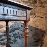 Vintage French writing table in walnut, 1930s.