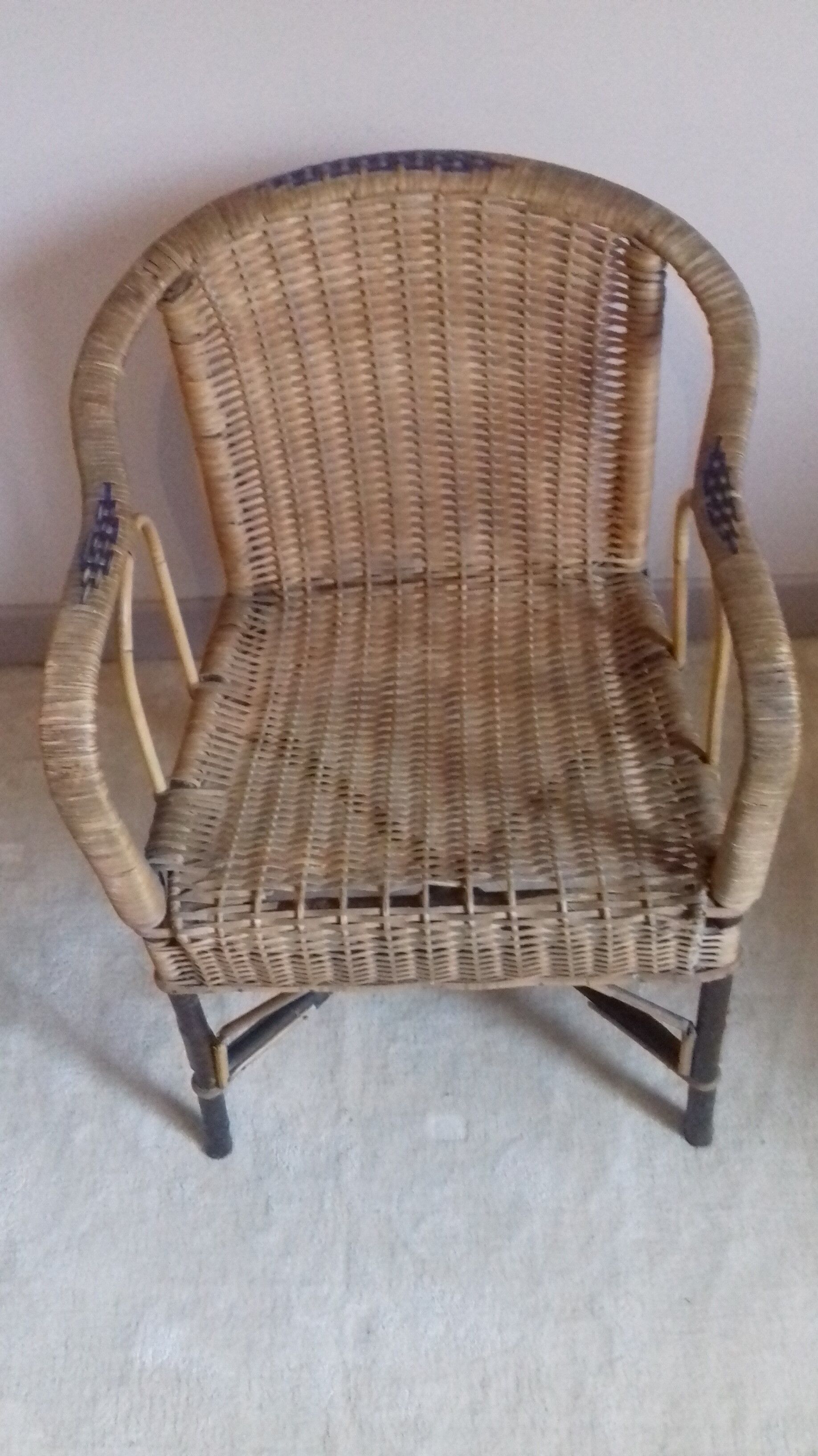 Wicker armchair