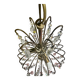 Magnificent Cascade Chandelier in Brass & Crystal Glass 1970s Vintage