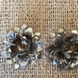 Metal flower candle holders