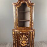 Inlaid corner display cabinet, 19th century