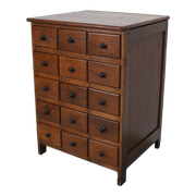 Dutch Oak Apothecary / Barber Cabinet, Early 20th Century