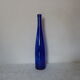 Blue transparent glass bottle