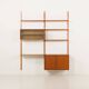 Preben Sorensen two bay teak wall unit, PS systems Randers, Denmark, 1960s