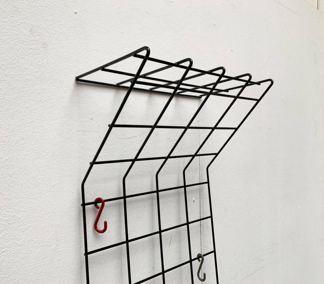 Mid-century German minimalist cord coat rack, 1960s