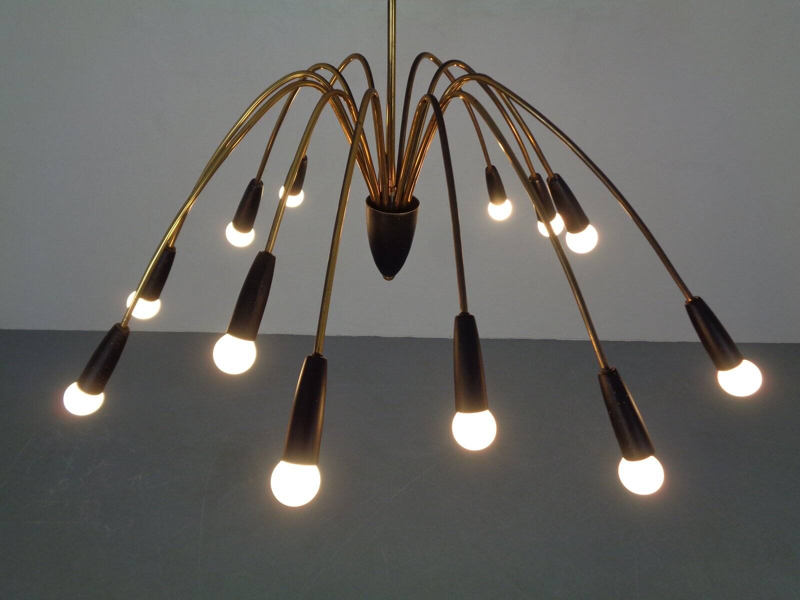 Large Italian Spider Ceiling Lamp, 1950s