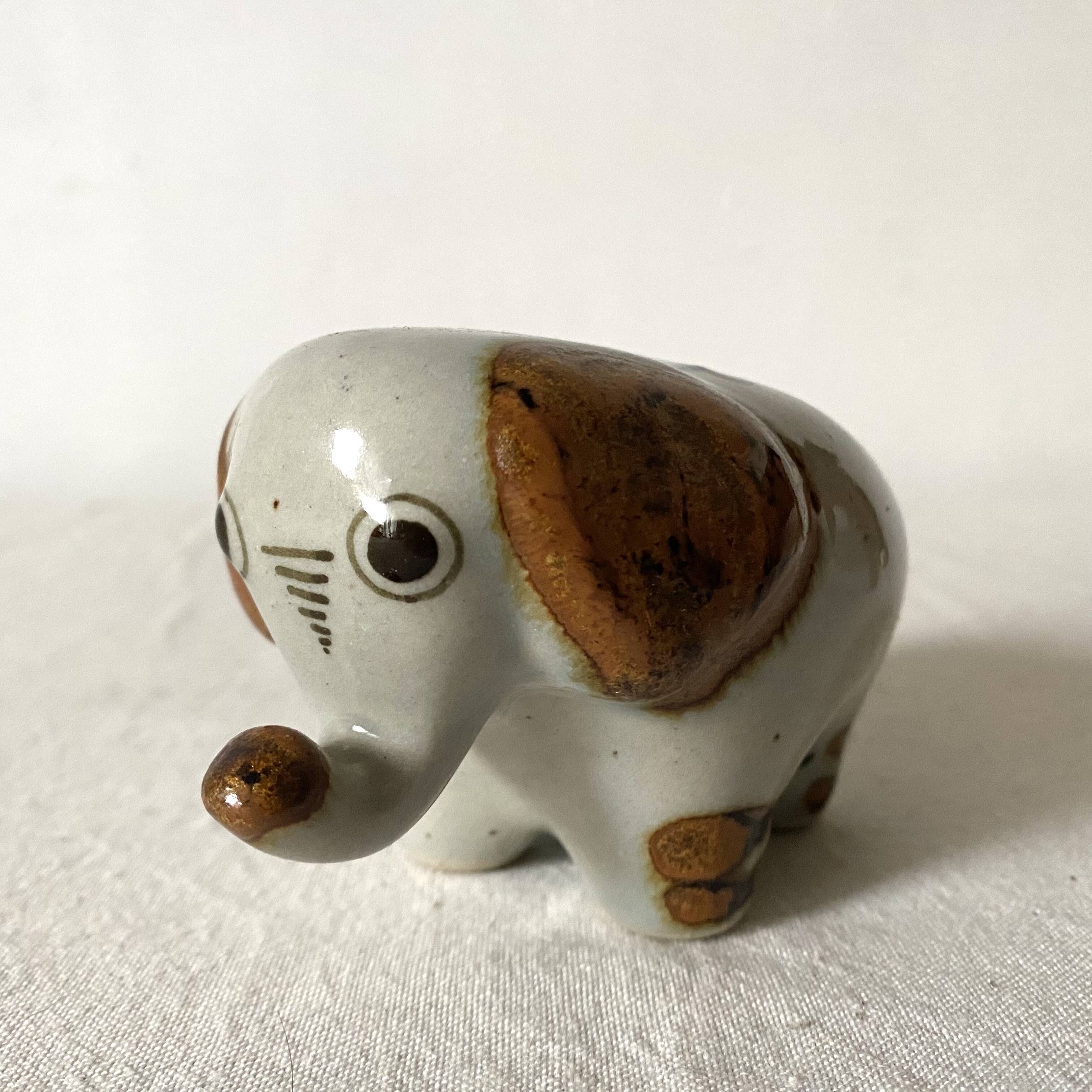 éléphant en céramique Mexico années 70