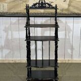 Napoleon III music cabinet, late 19th century, in blackened wood