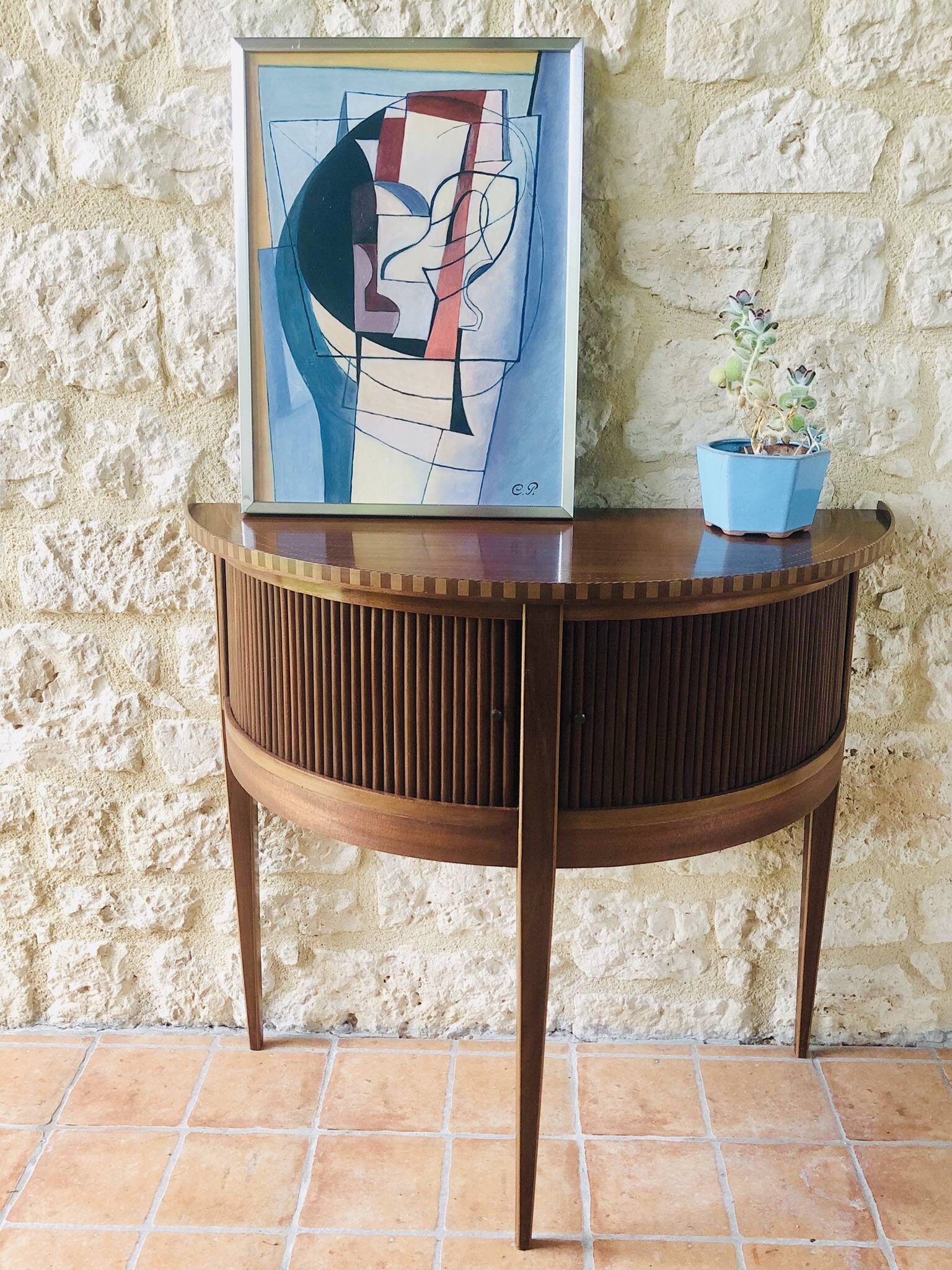 Vintage abstract painting, signed, circa 70's/80's