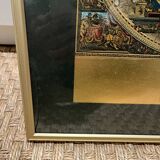 Golden old and new world map