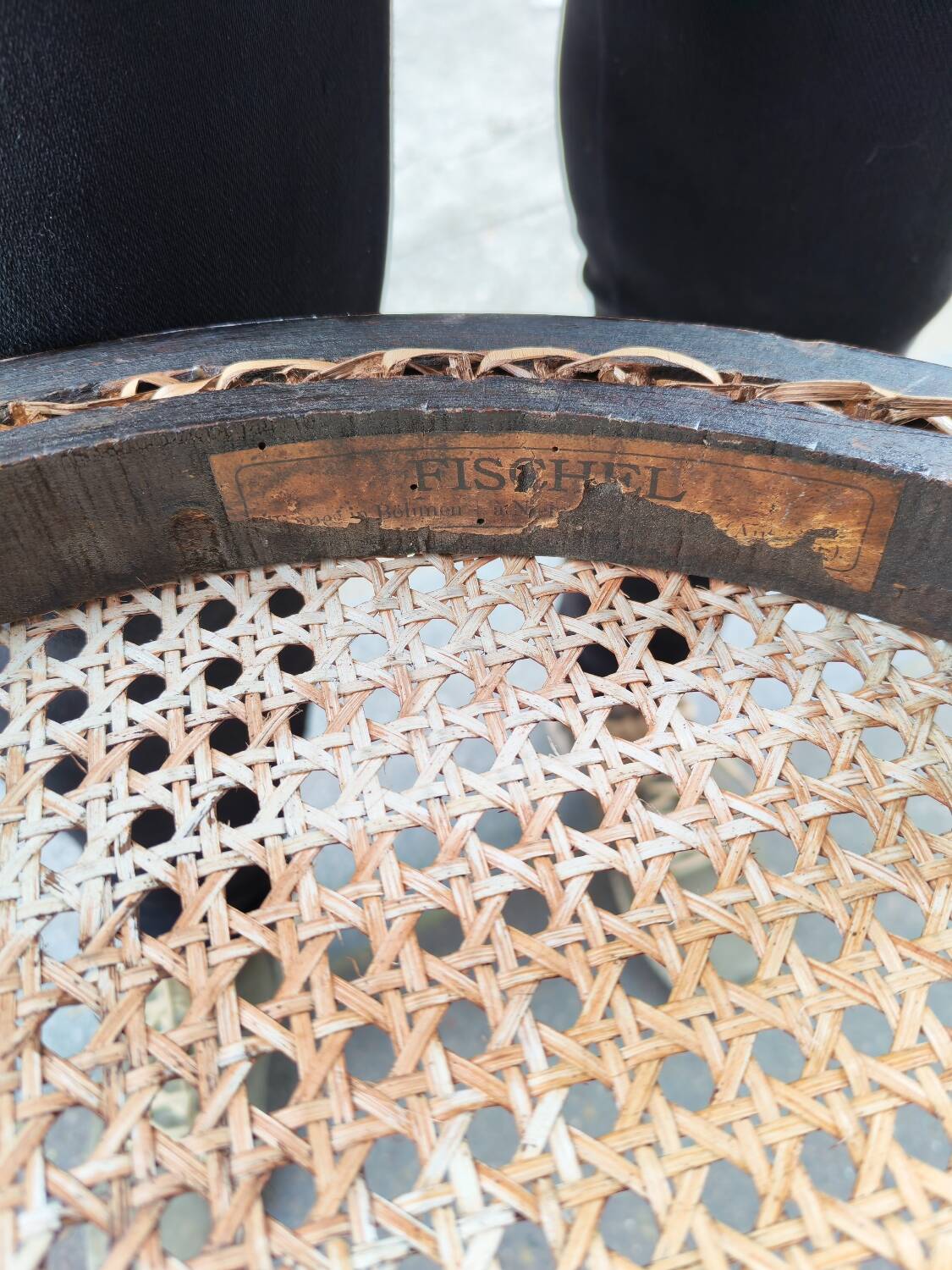Vintage Fishel bistro chair in curved wood