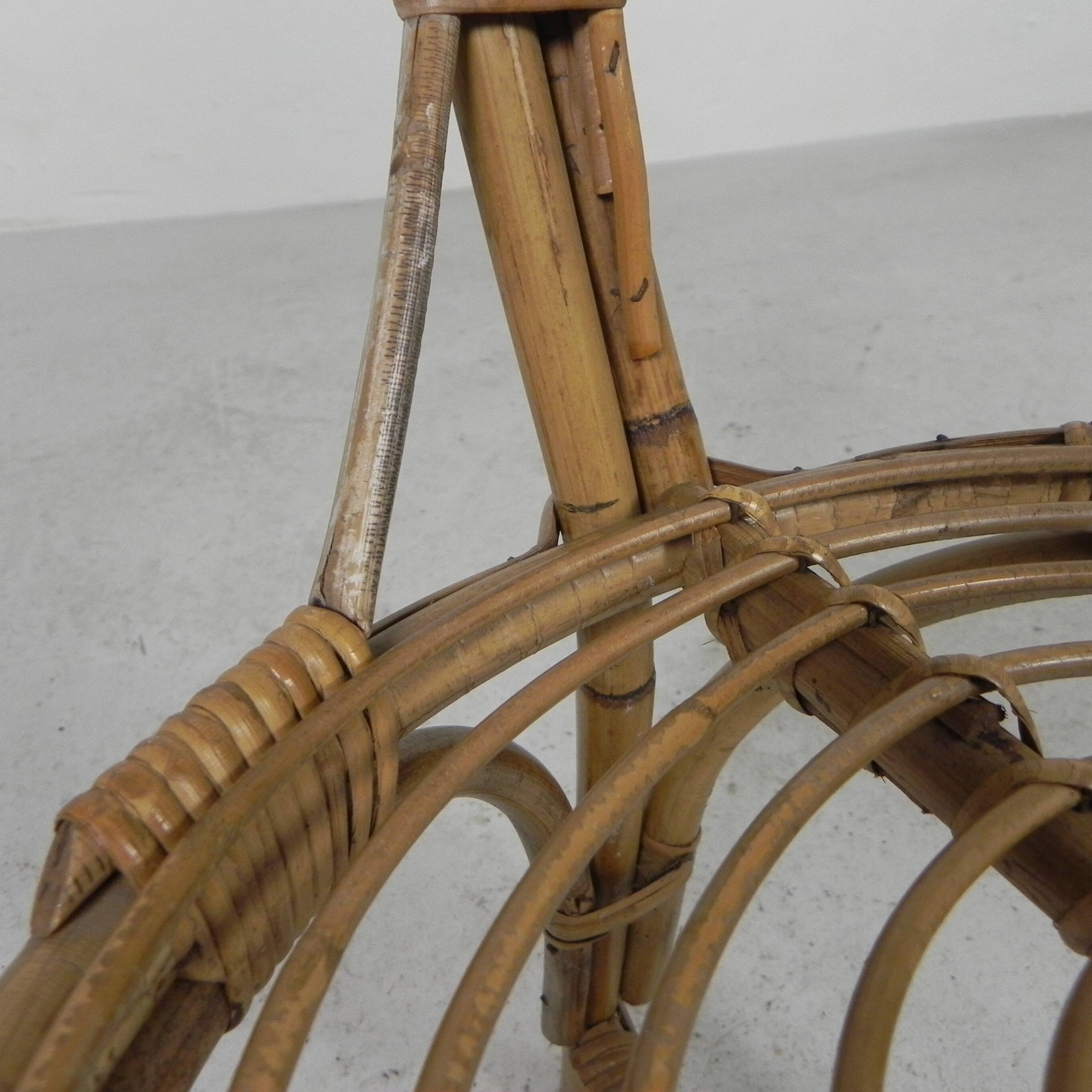 Bamboo chair, dining table chair, 1950s