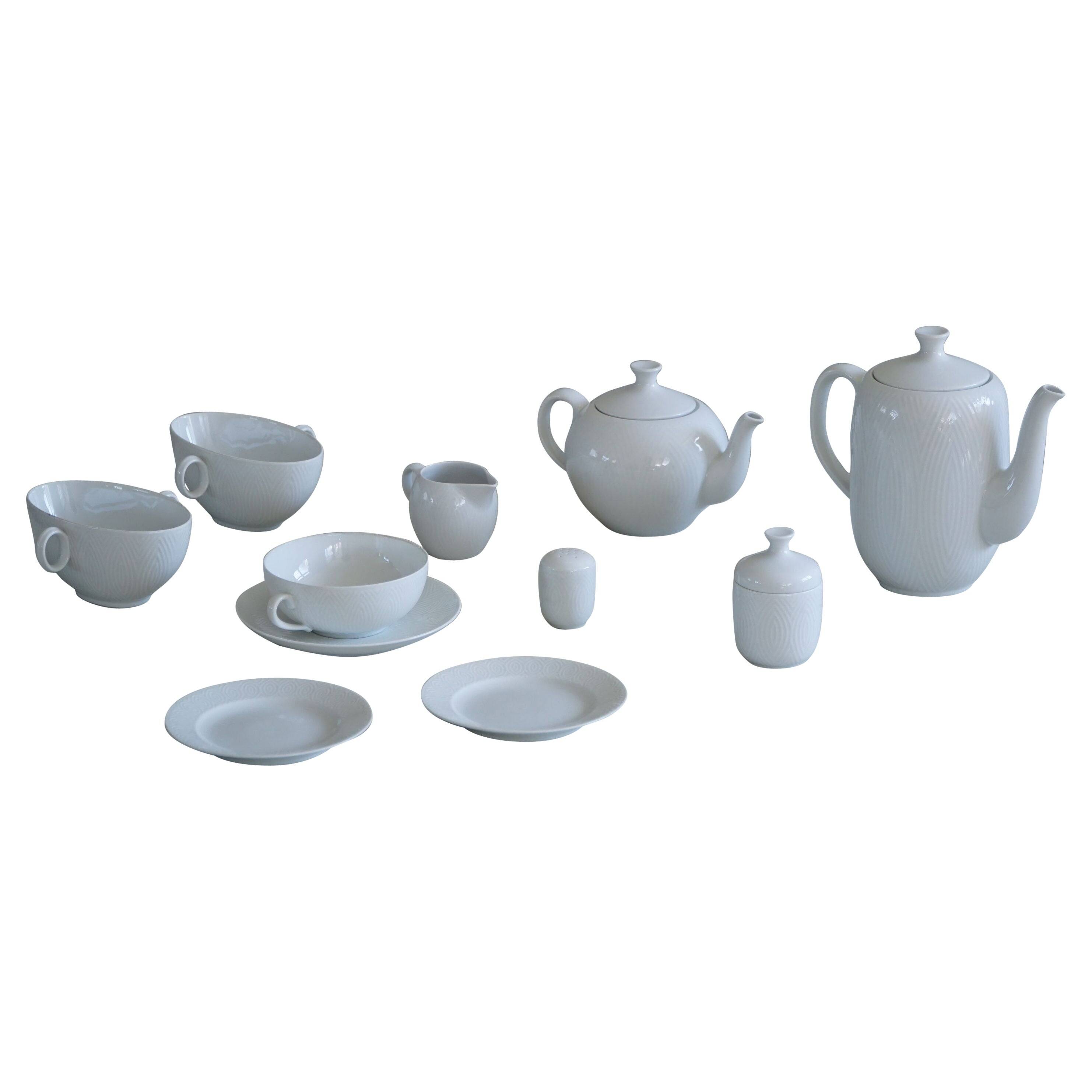 Axel Salto, Ensemble de service en porcelaine de Royal Copenhagen, milieu du siècle, 1956