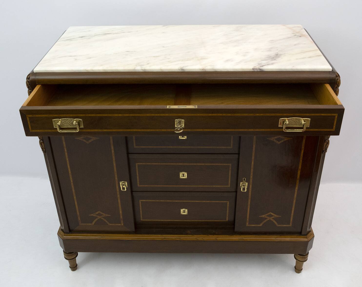 Liberty Italian Thuja Briar and Pink Portugal Marble Dresser, 20s