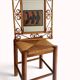 Vintage 1970s Spanish Handmade Bamboo and Rattan Wall Mirror