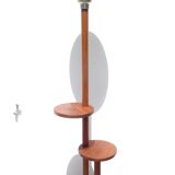 Mahogany art deco floor lamp