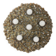 1970s Ceramic Wall Lamp with Floral Ornamentation