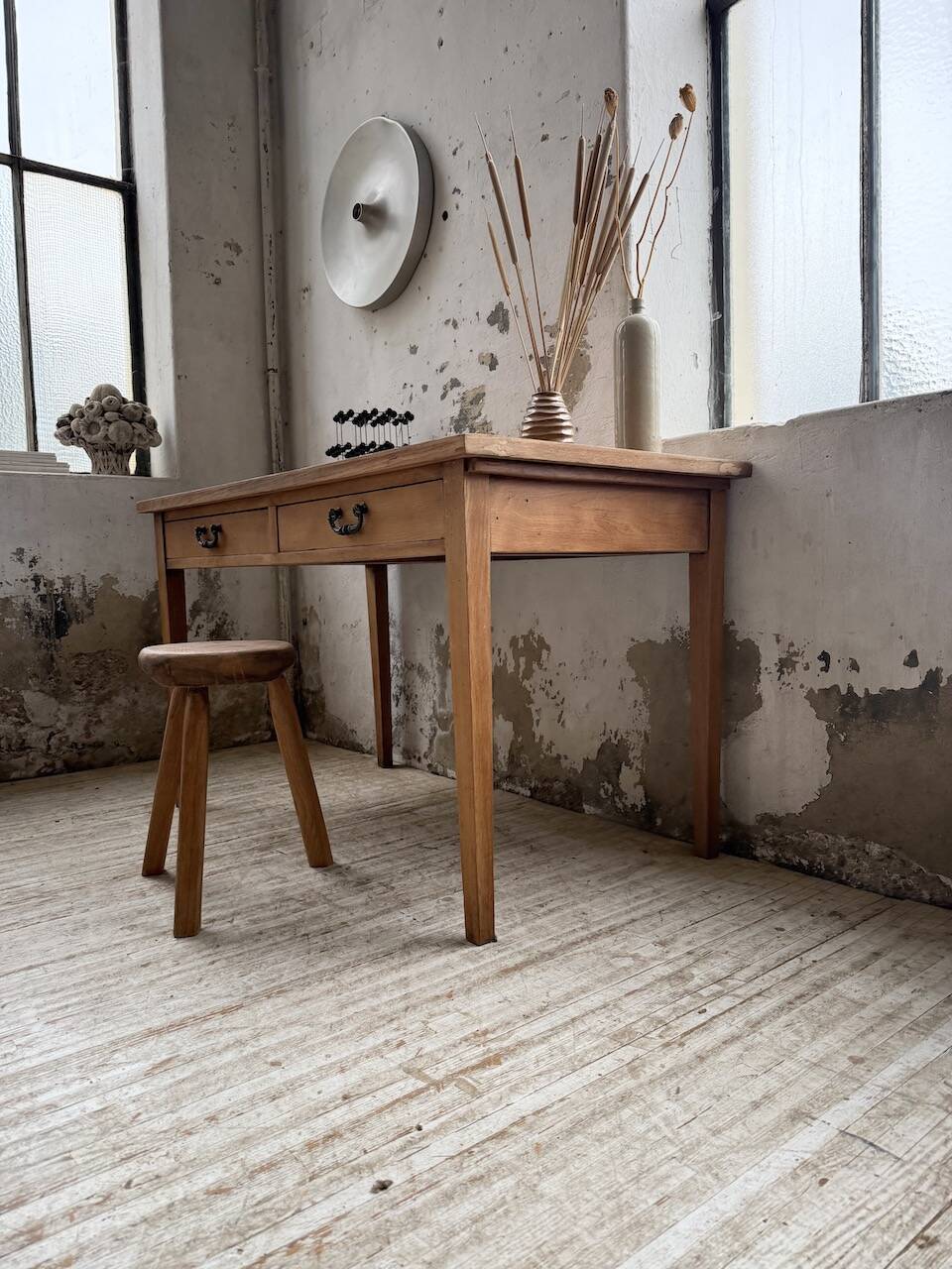 Oak veneer desk 1950
