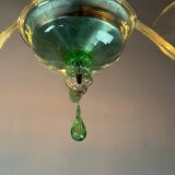 Green Murano glass Venetian chandelier, circa 1940