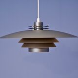 Danish XL hanging lamp in grey, 1970s
