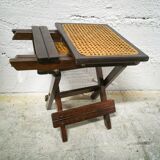 Pair of canned folding stools