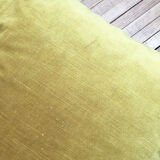 Lot of 3 yellow velvet cushions