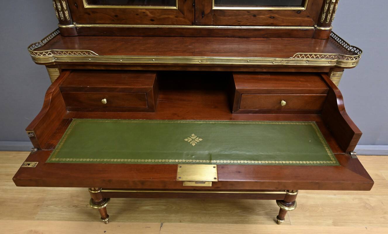 Mahogany Library Scriban, Louis XVI style – Mid-19th century