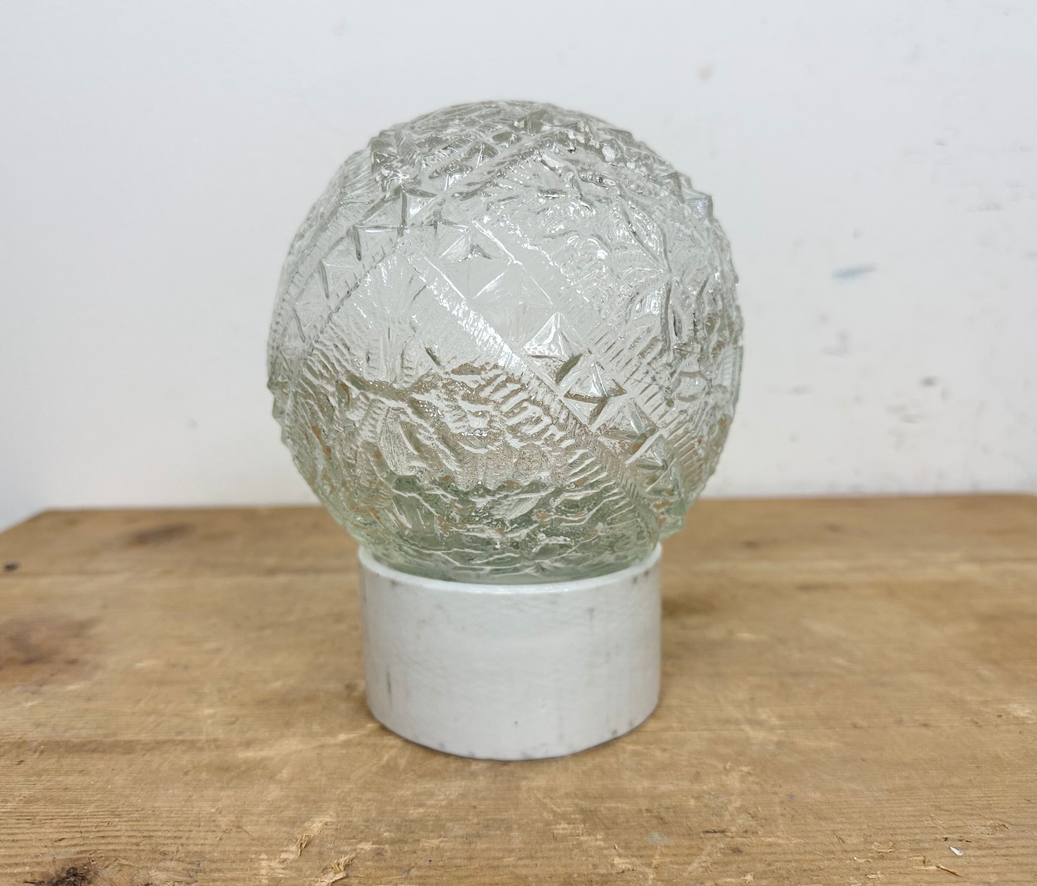 Vintage White Porcelain Ceiling Light, 1970s