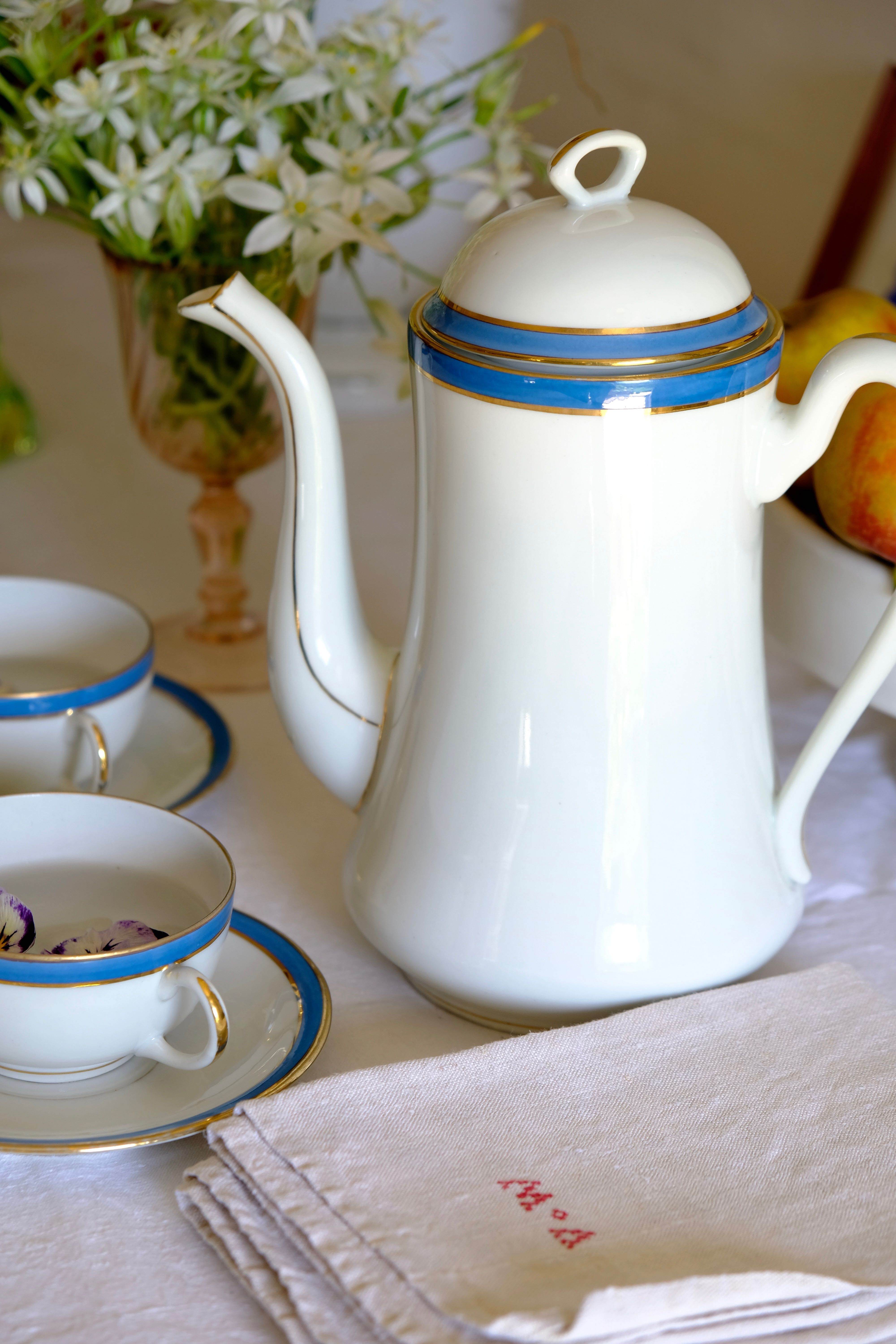 Limoges manufacture BRP fine porcelain tea service circa 1925/30