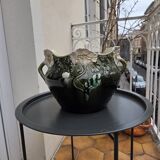 Jardinière in slipware signed by Gustave de Bruyn.